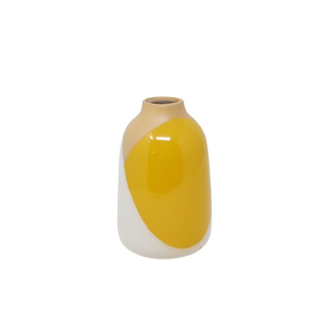 Vase Siero - Blanc et jaune - Grand