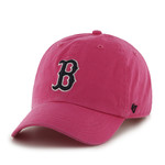 '47 Brand Boston Red Sox "B" Clean Up Hat Hot Pink/Navy Adjustable Women