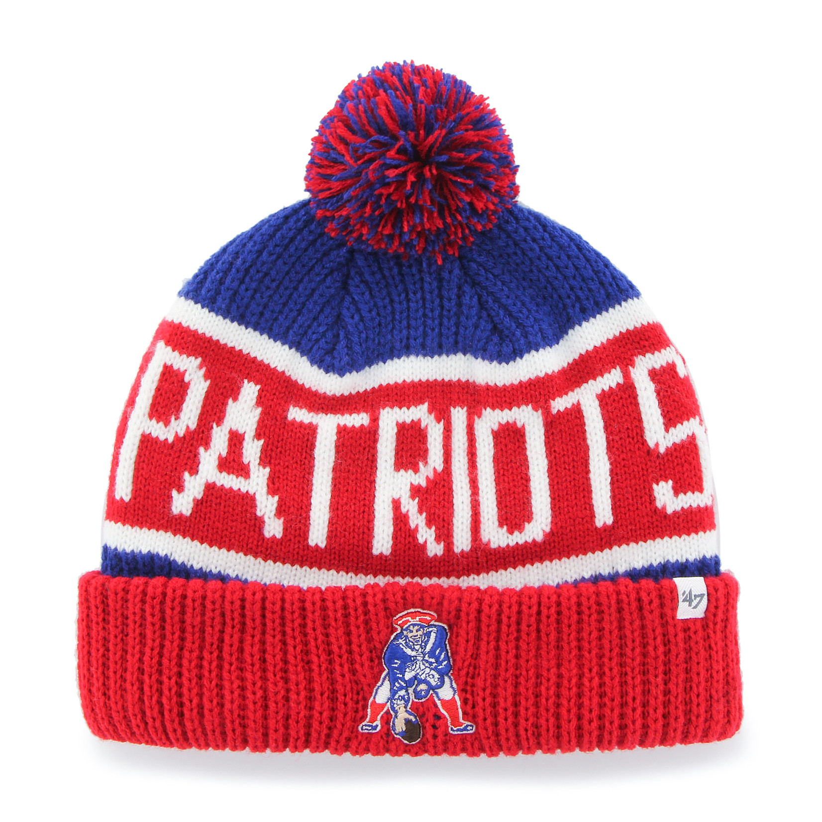 '47 Brand Patriots Winter Hat - Throwback Pom Pom