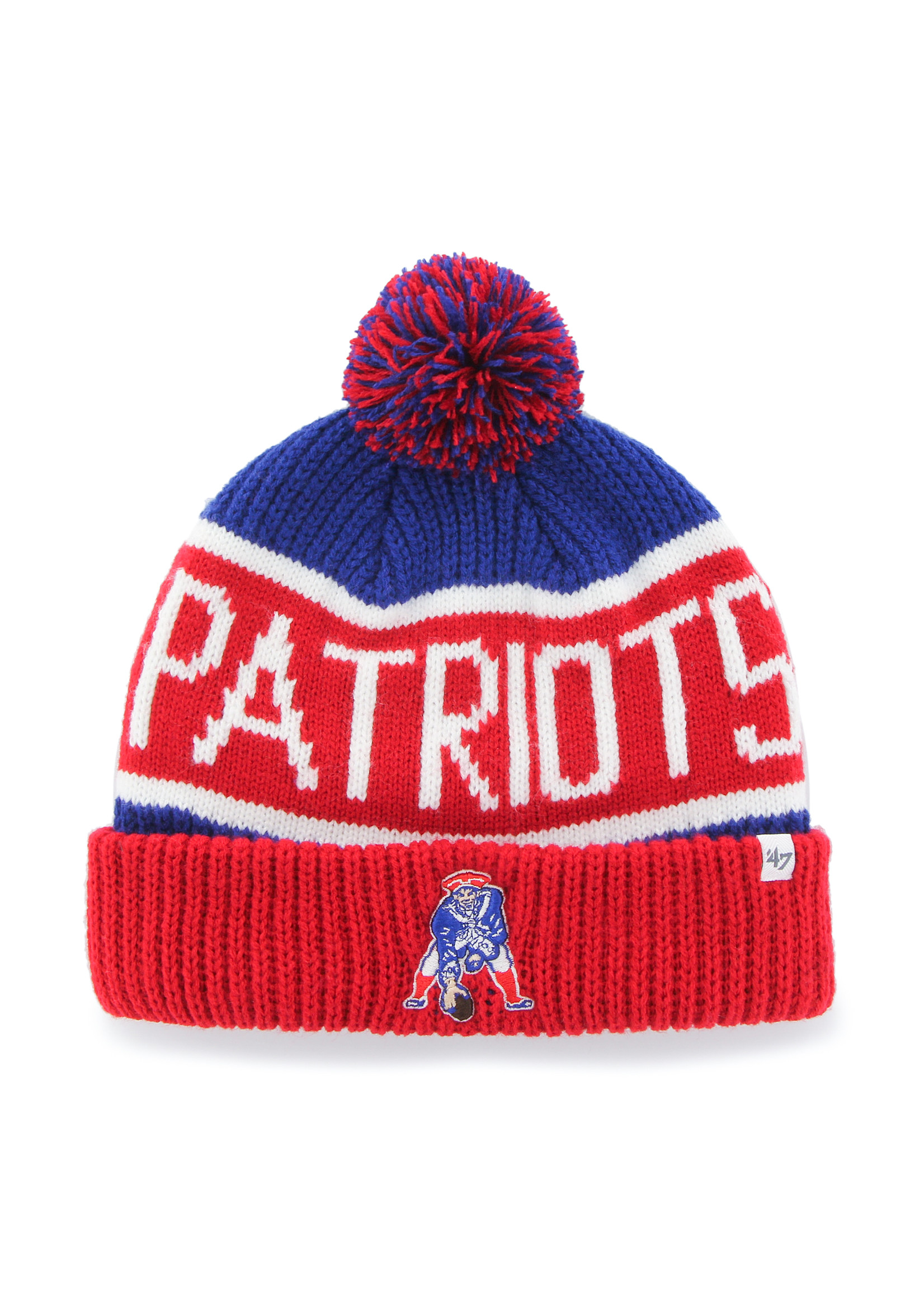 '47 Brand Patriots Winter Hat - Throwback Pom Pom