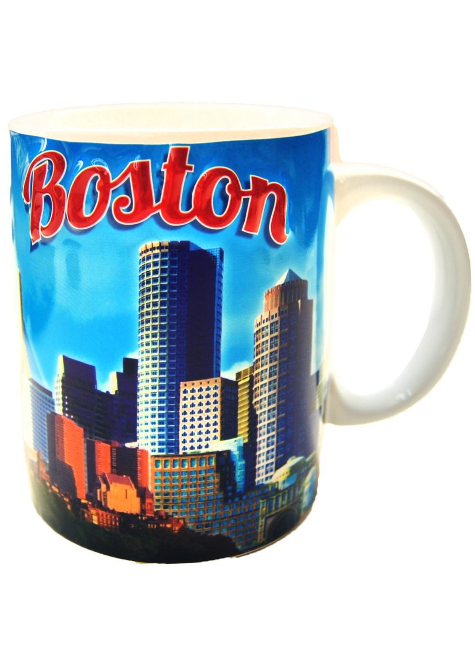 Embedded Boston Coffee Mug Blue Skyline Collection