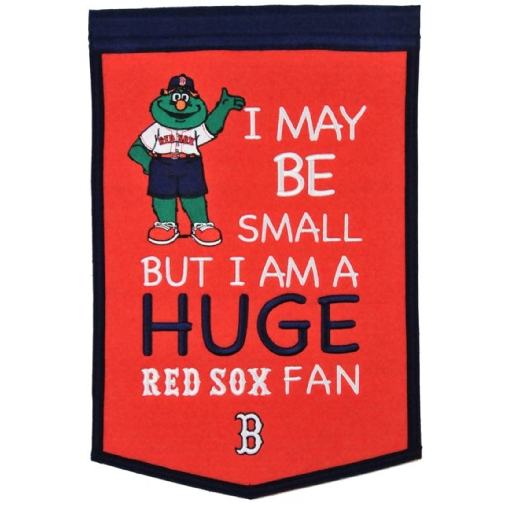 Huge Red Sox Fan Wool Blend Banner