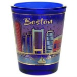 Boston Blue & Gold Skyline Shot Glass