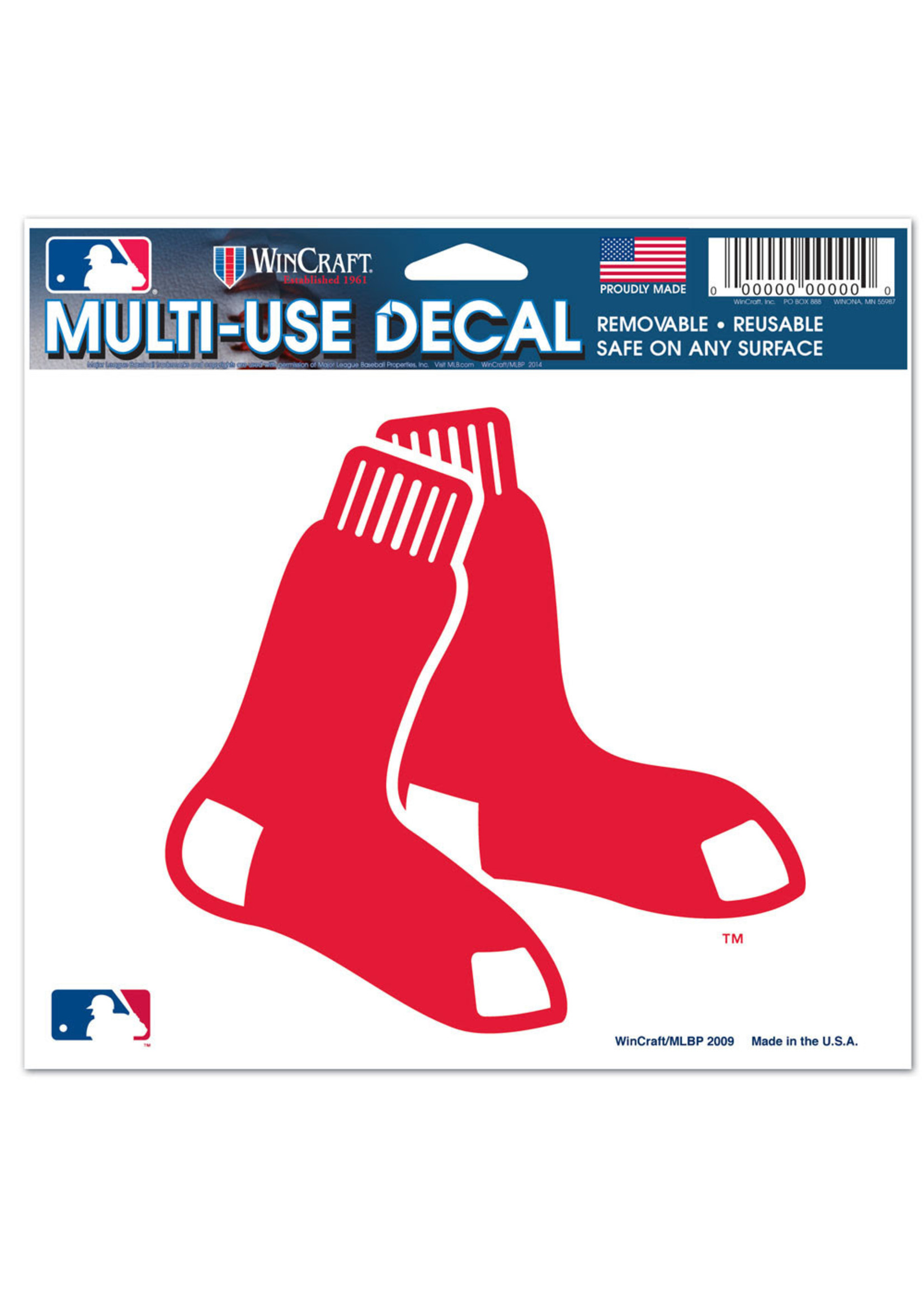 Red Sox Socks Logo Multi-Use Decal 4"x4"