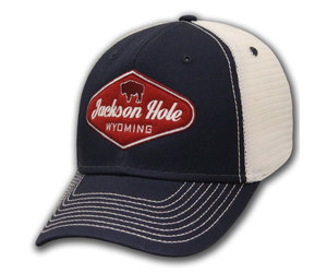 Mesh Red Buffalo Jackson Hole Label Cap 