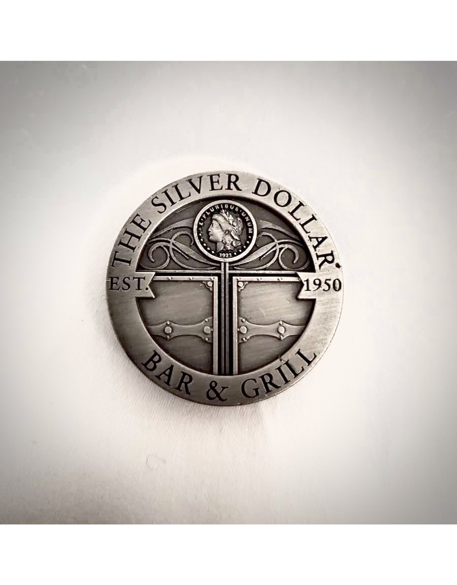 Silver Dollar Bar and Grill Round Magnet