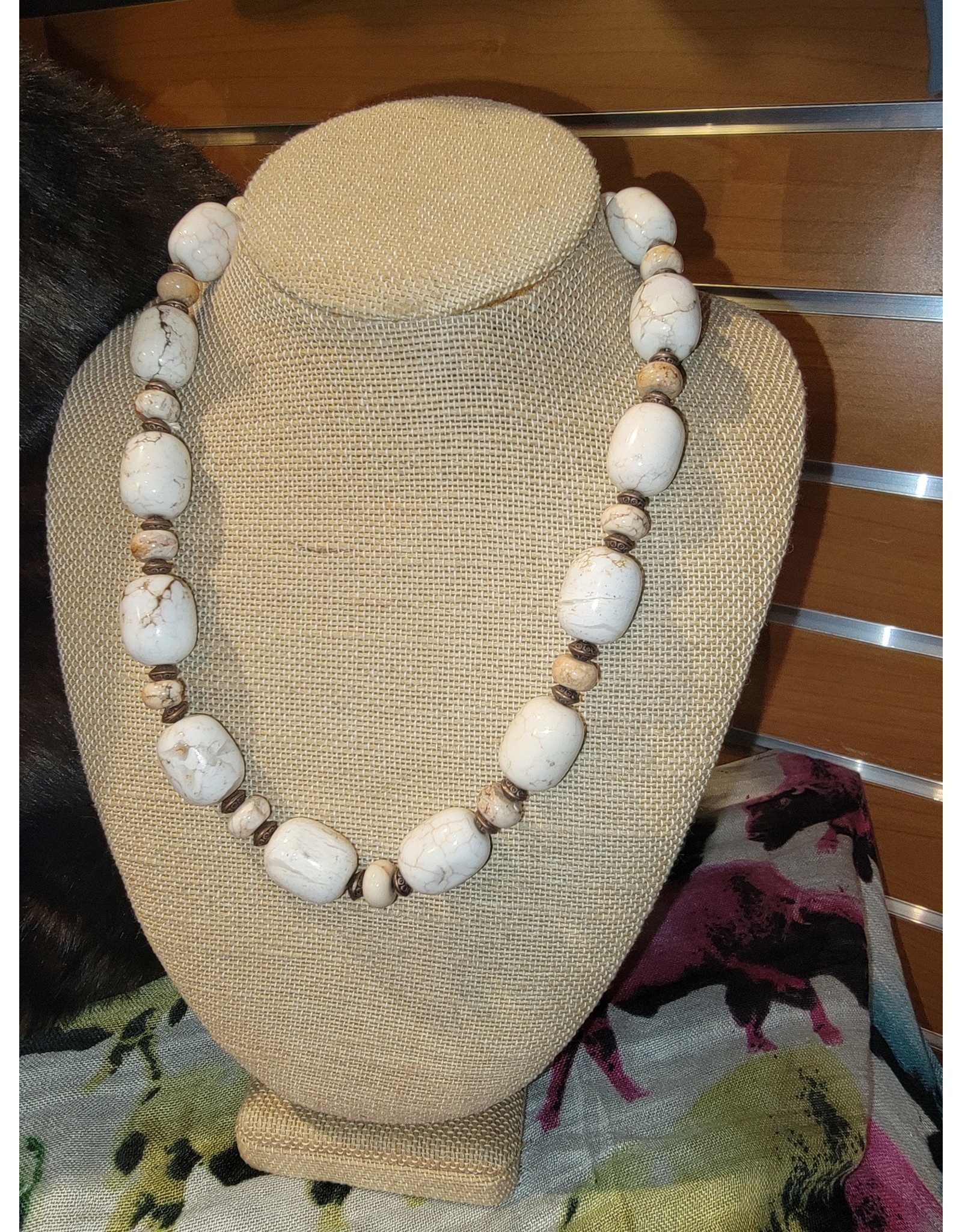 SBH SBH Beaded White African Turquise Necklace