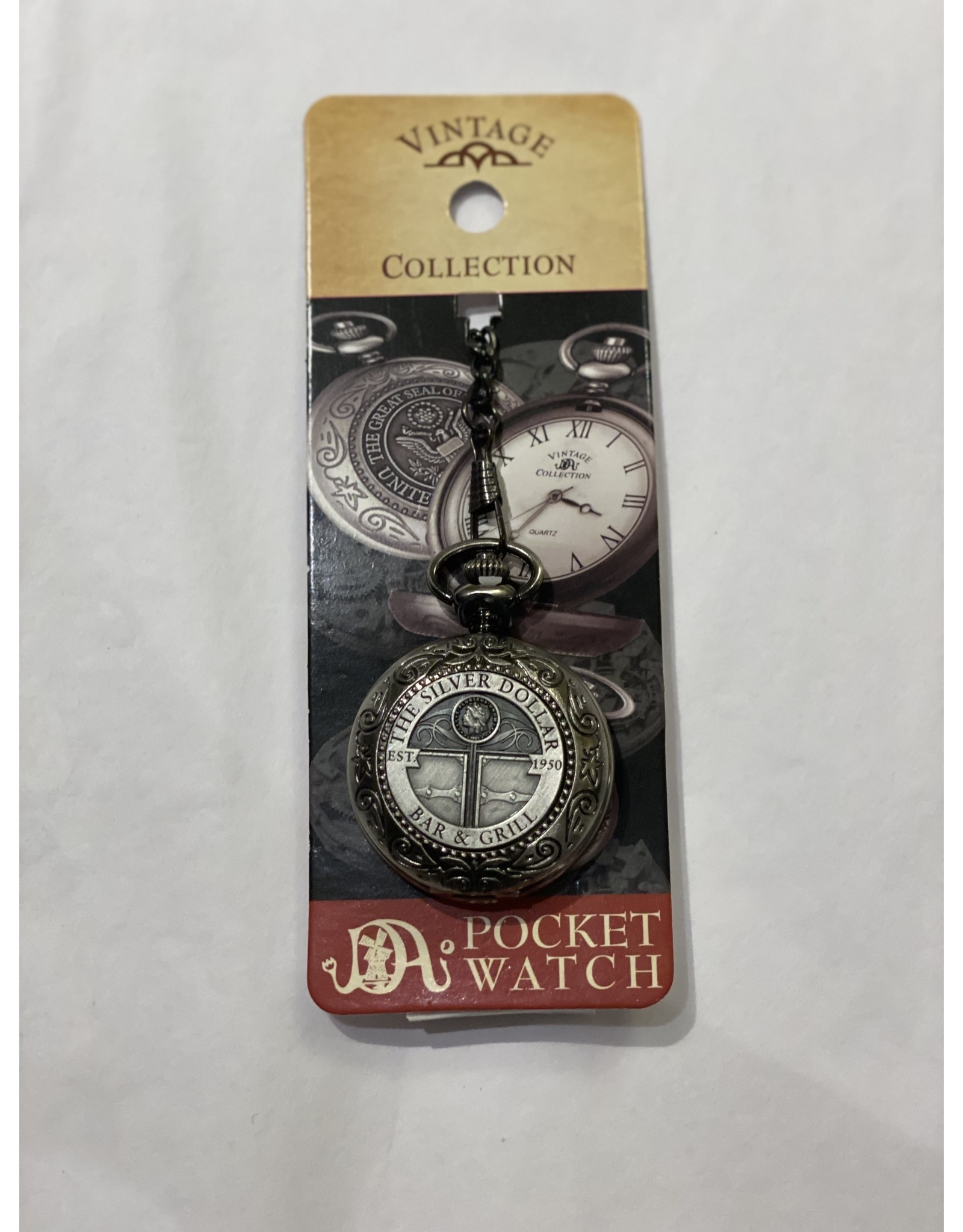 Silver Dollar Bar and Grill  Vintage Pocket Watch