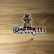 Cowboy Bar Logo Neon Color Sticker 5"
