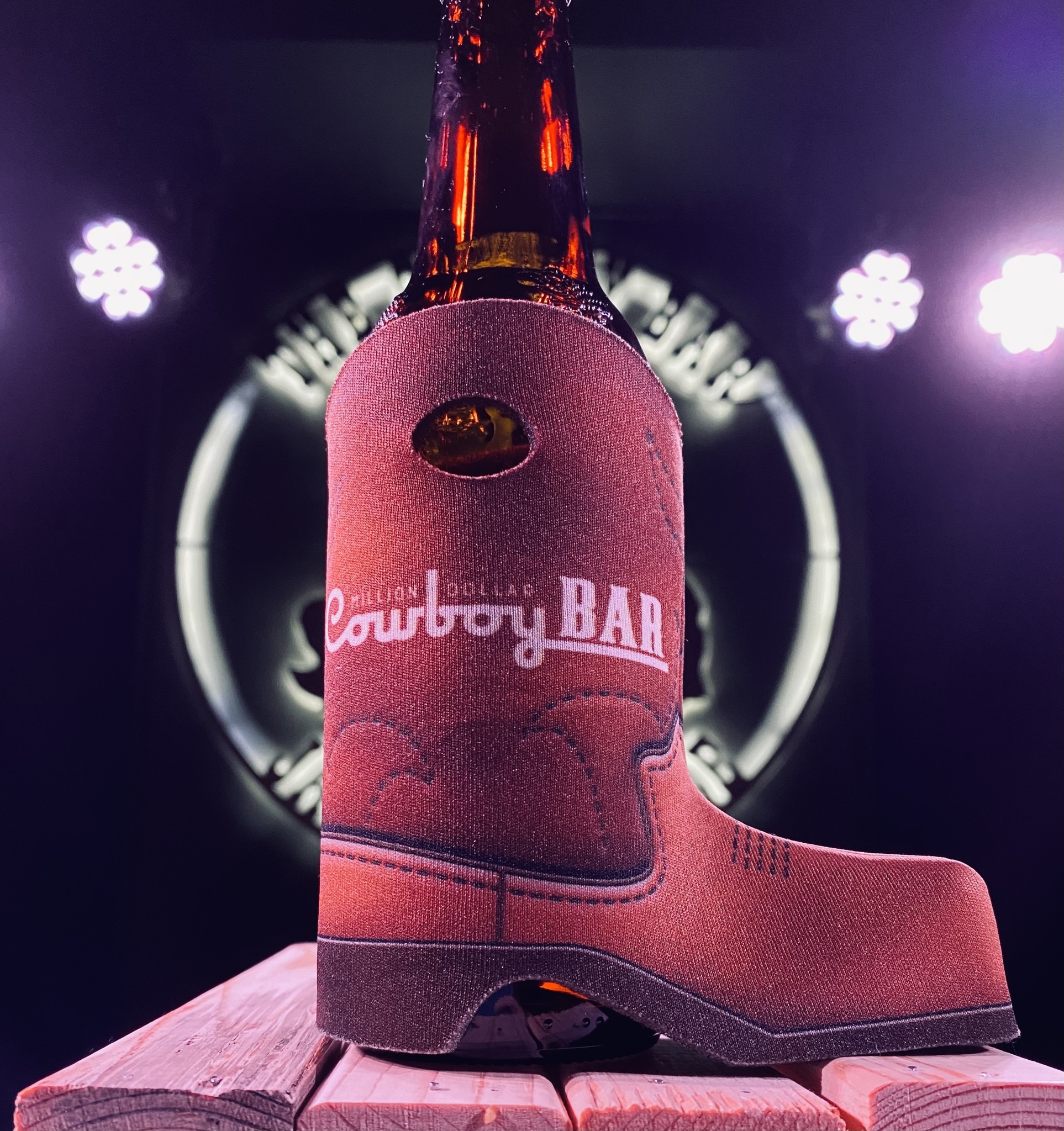 Boot Koozie - Million Dollar Cowboy Bar Gift Shop