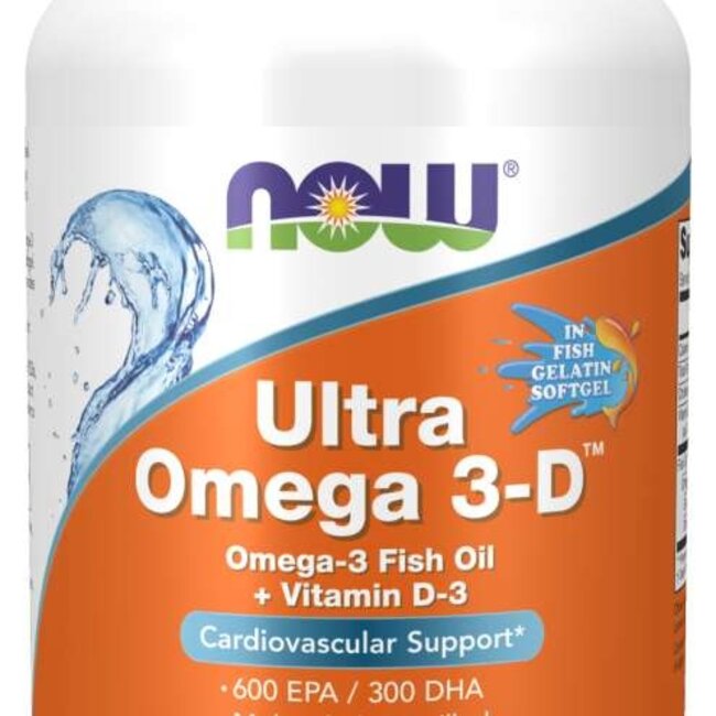 NOW Foods Ultra Omega 3-D™ (Fish Gelatin) Fish Softgels 90ct