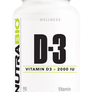 NutraBio Vitamin D3 2000iu 90ct