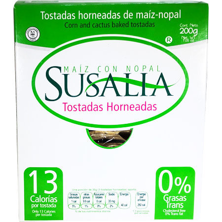 Tostada Horneada de Maíz Con Nopal Susalia 200 gr.