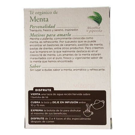 Té Orgánico de Menta Traditional Medicinals 16 - 1.5 gr.