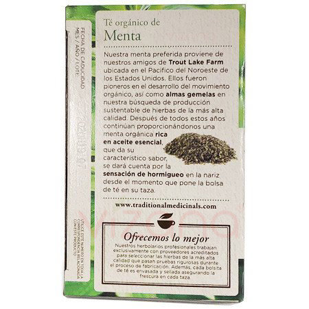 Té Orgánico de Menta Traditional Medicinals 16 - 1.5 gr.