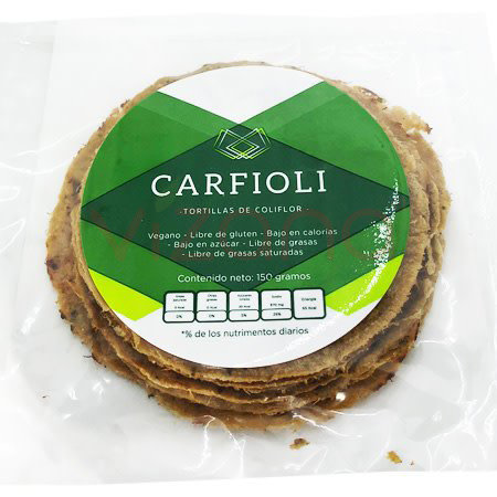 Tortillas de Coliflor Carfioli 150 gr.