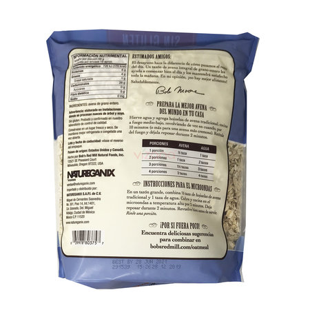 Hojuelas de Avena Tradicional Sin Gluten BRM 907 gr.