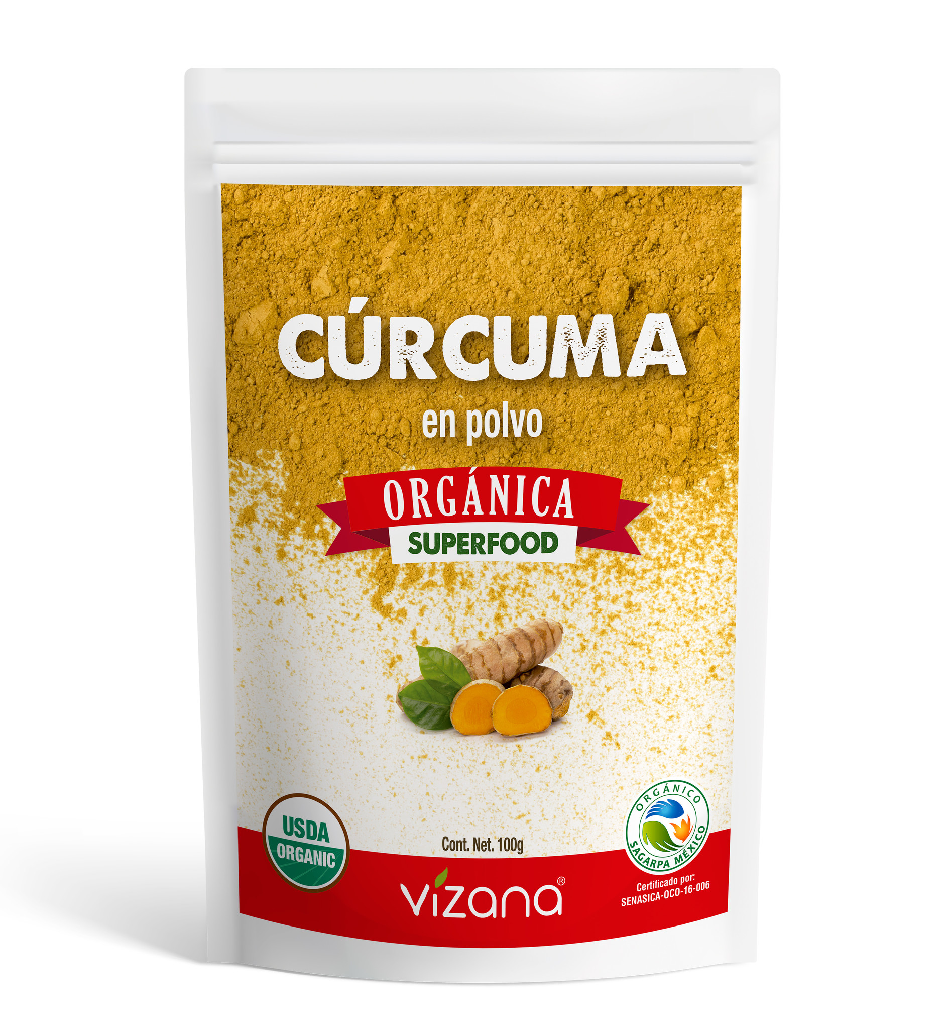 Curcuma longa en polvo organica Vizana Nutrition 60g