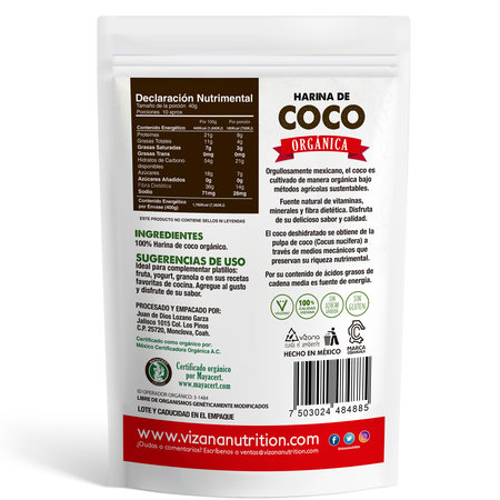 Harina de Coco Organica Vizana 400gr