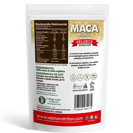 Maca en Polvo Orgánica Vizana 150 gr.