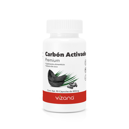 Carbón Activado en Cápsulas Vizana 90-400 mg.