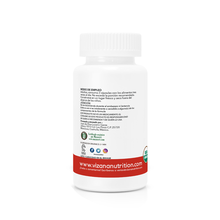 Alga Espirulina en Cápsulas Orgánicas Vizana 90-500 mg.