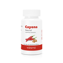 Pimienta Cayena en Cápsulas Orgánicas Vizana 90-500 mg.