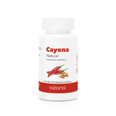 Pimienta Cayena en Cápsulas Orgánicas Vizana 90-500 mg.