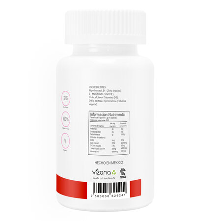 Inositol MYO y D Chiro 40 1 en Capsulas Vizana 90caps