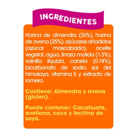 Galleta con Canela con Almendra Avena y Linaza Morama 32gr