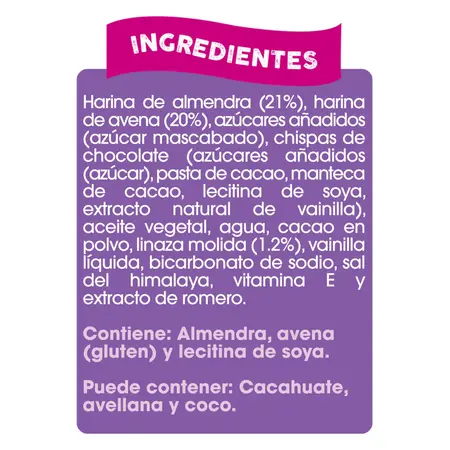 Galleta Doble Chocolate con Almendra Avena y Linaza Morama 32gr
