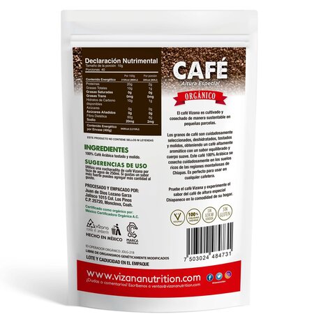 Cafe Organico Vizana 400gr