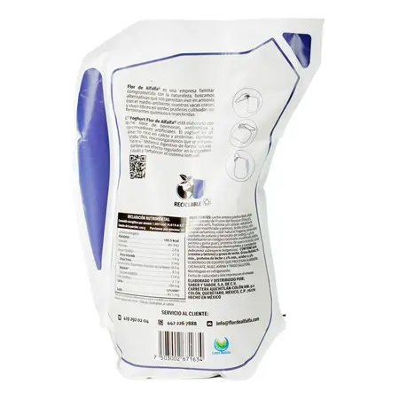 Yogurt Frutas del Bosque Flor de Alfalfa 1 L.
