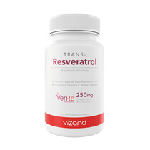 Trans-Resveratrol con Acai Berry orgánico, Vitamina C, Biotina y Piperina Vizana 60/250mg