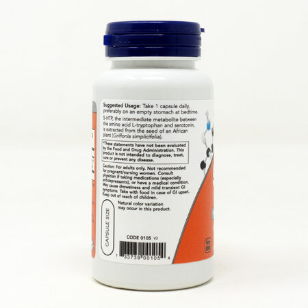 5-HTP en Capsulas Now 60/100mg