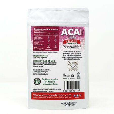 Acai Berries en Polvo Vizana 100 gr.