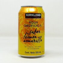 Agua Gasificada Limon Amarillo Kirkland 355ml