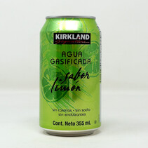 Agua Gasificada Limon Kirkland 355ml