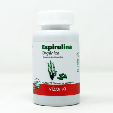 Espirulina en Cápsulas Orgánicas Vizana 90-500 mg.
