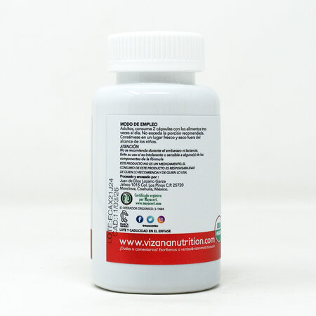 Espirulina en Cápsulas Orgánicas Vizana 90-500 mg.