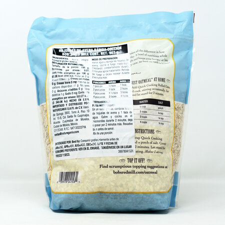 Avena Orgánica Estilo Tradicional Sin Gluten BRM 907gr