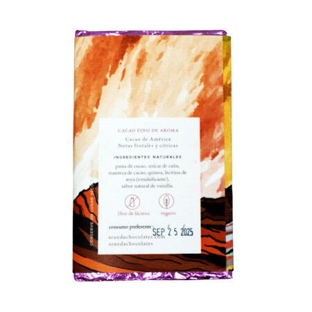 Chocolate + Quinoa 72% Cacao Aranda 100 gr.