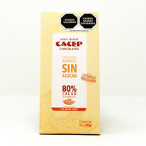 Chocolate Amargo sin Azucar 80% Cacao Cacep 85 g