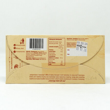 Chocolate Amargo sin Azucar 80% Cacao Cacep 85 g