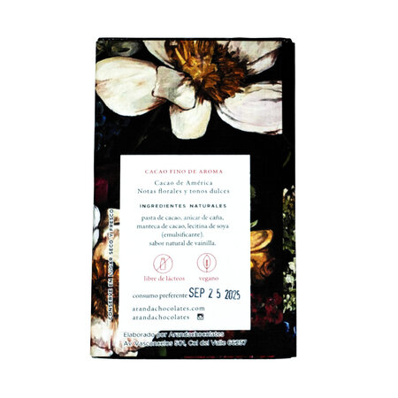 Chocolate Artesanal 93% Cacao Aranda 105 gr.