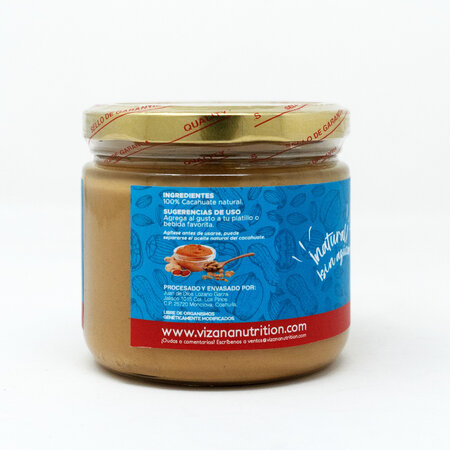 Crema de Cacahuate Natural Untable Vizana 330 g