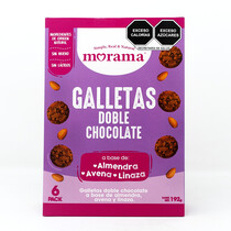 Galleta Doble Chocolate con Almendra Avena y Linaza Morama 6/192gr