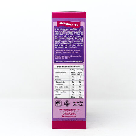 Galleta Doble Chocolate con Almendra Avena y Linaza Morama 6/192gr