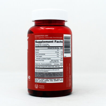 Gomitas de Vinagre Manzana Goli 60/4mg.