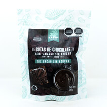 Gotas de Chocolate Semi Amargo Sin Azucar 70% Cacao Cacep 500gr